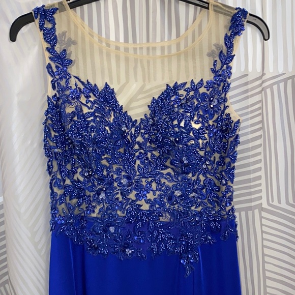 Royal Blue prom dress - Picture 2 of 7